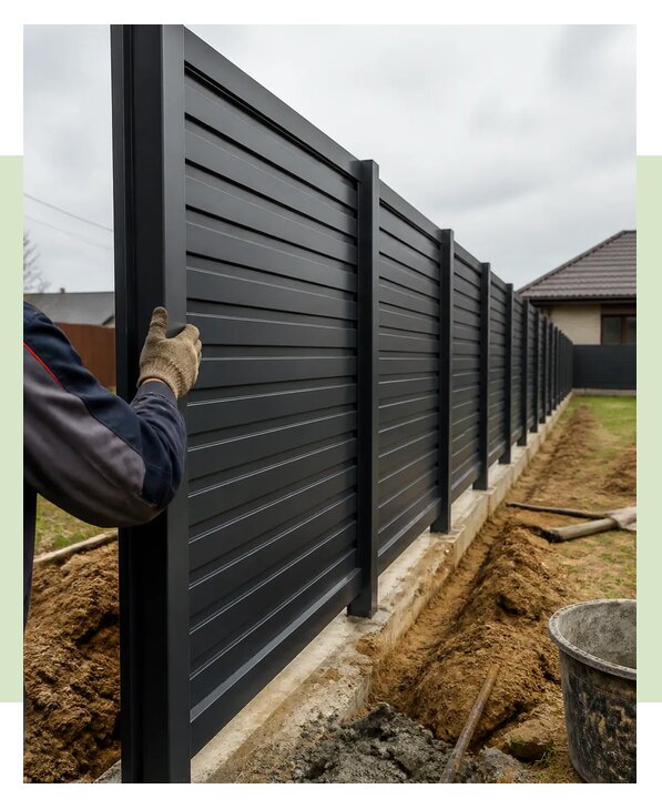 Установка забора на участке в Кемерово по цене от 6764 р. | ЗаборЭксеперт-Кмр